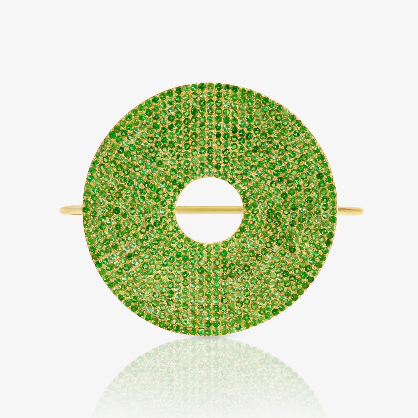 Green Tsavorite Circle Bracelet